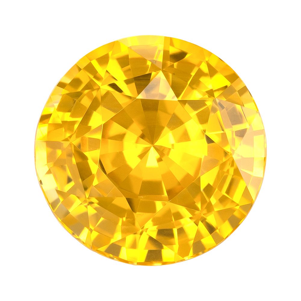 5.56 ct Round Yellow Natural Sapphire