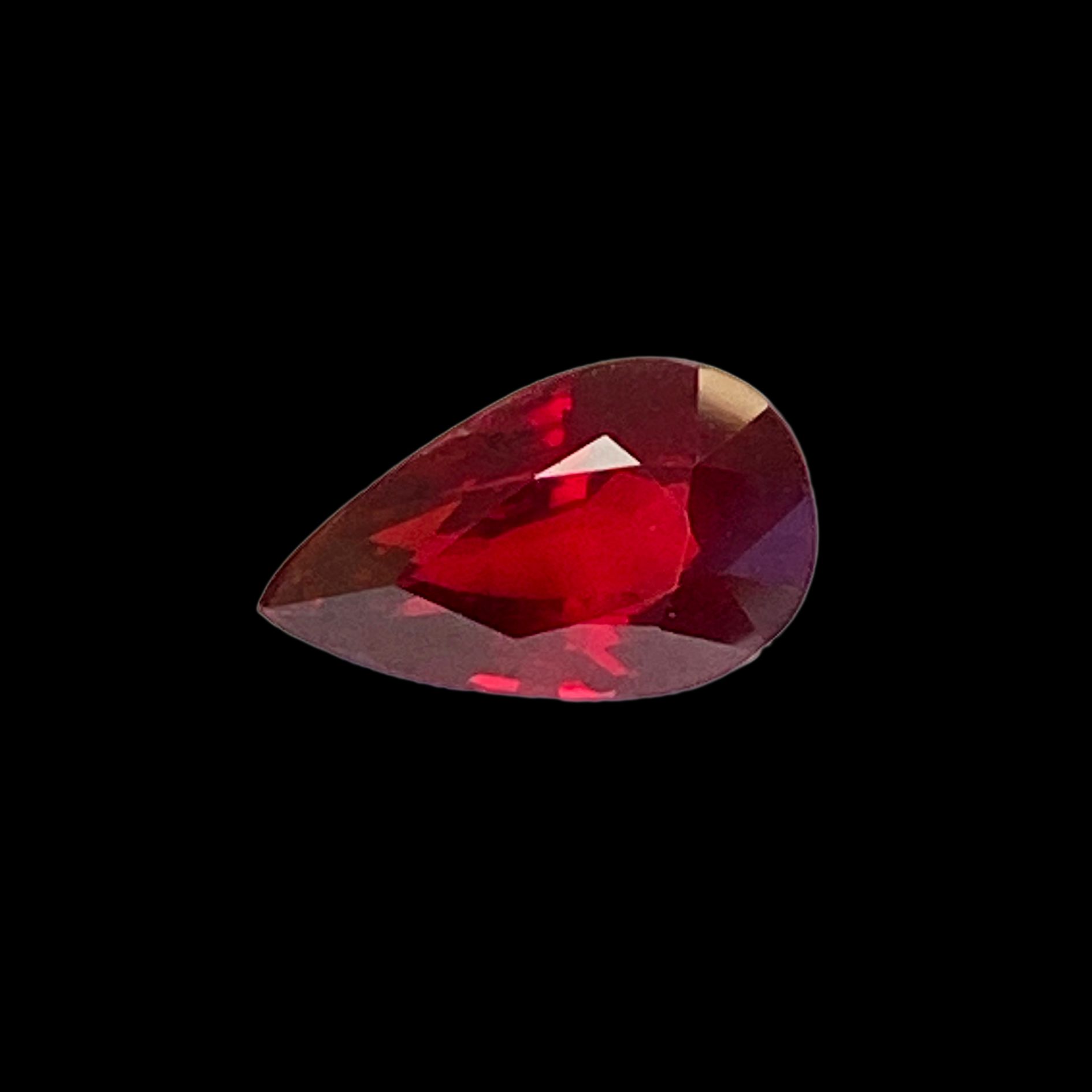 4.05 ct Pear Red Natural Ruby