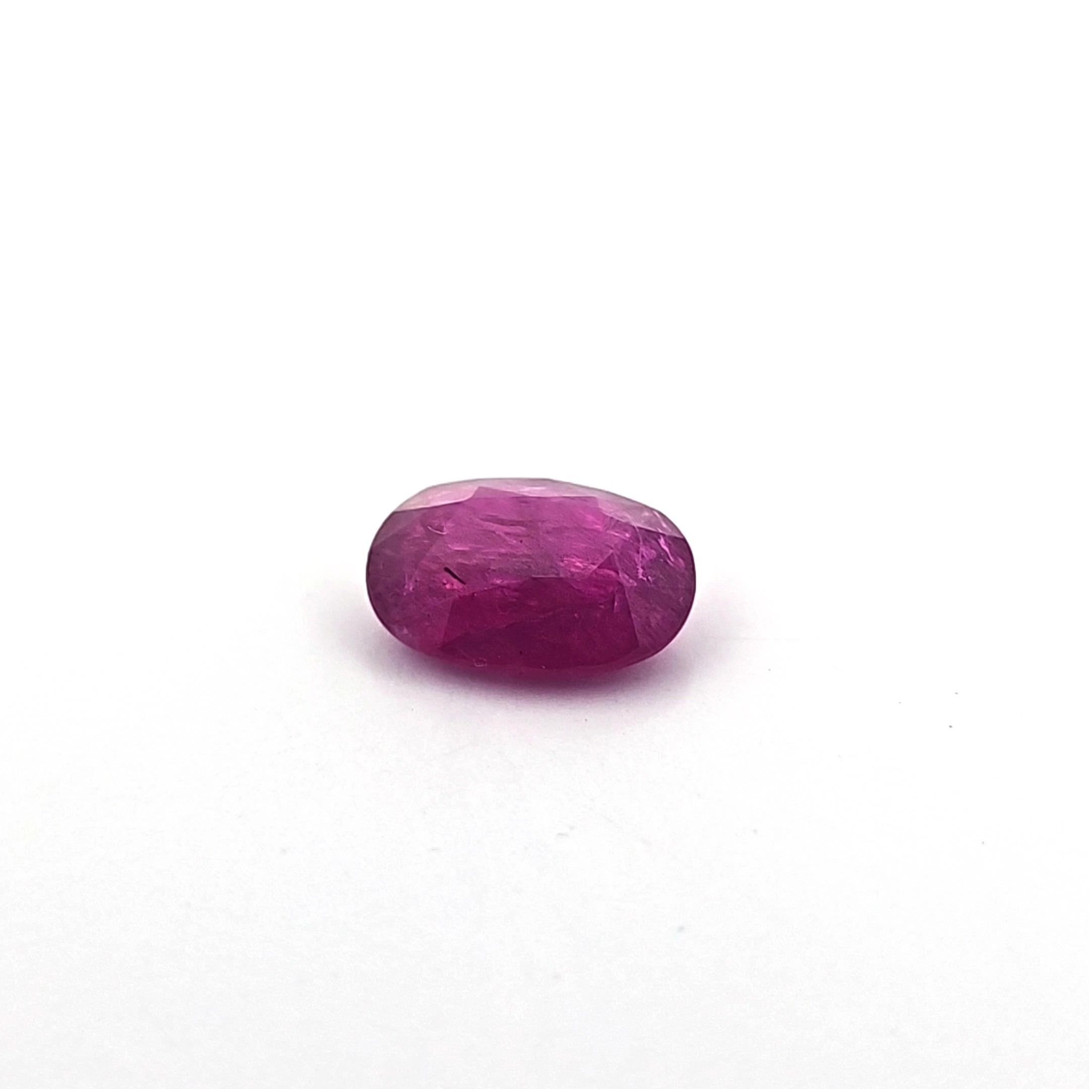 3.54 ct Oval Red Natural Ruby