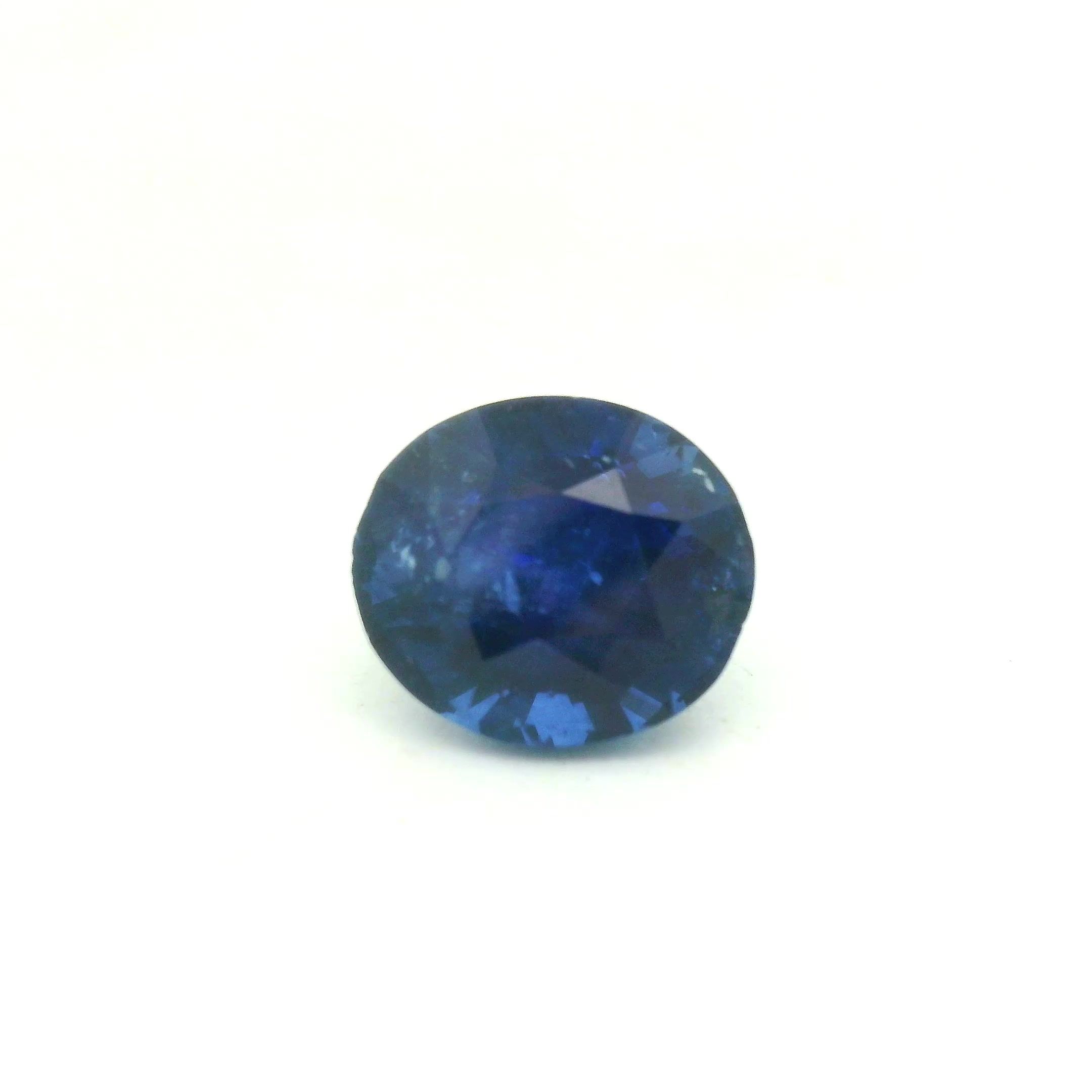 3.33 ct Oval Blue Natural Sapphire