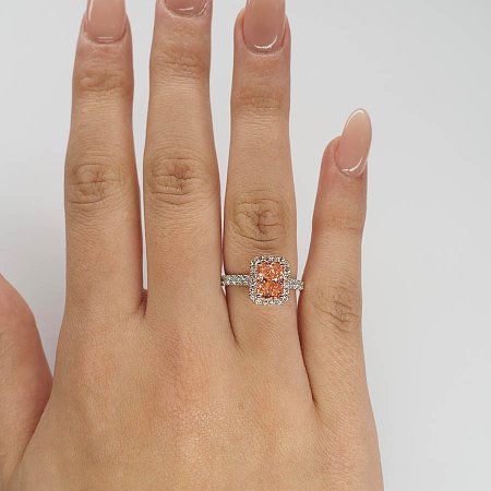 Angeli Halo Ring with Lab Grown Diamond 1.55ct