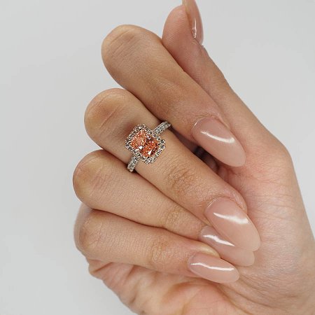 Angeli Halo Ring with Lab Grown Diamond 1.55ct