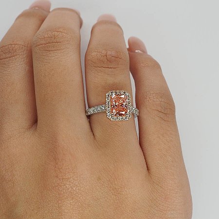 Angeli Halo Ring with Lab Grown Diamond 1.55ct