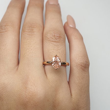 Rene Ring with Pink Lab Grown Diamond 1.62cts Total Weight