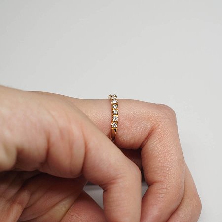 Claw Set Wedding Ring with Diamond 0.38ct Total Weight
