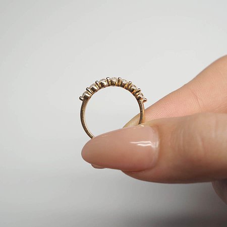 Claw Set Wedding Ring with Diamond 0.46ct Total Weight