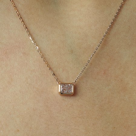 Necklace with Lab Grown Diamond 1.01cts