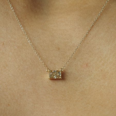 Necklace with Lab Grown Diamond 1.10 cts