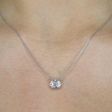 Necklace with Lab Grown Diamond 1.50cts