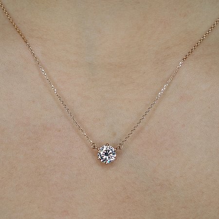 Necklace with Lab Grown Diamond 1.08cts