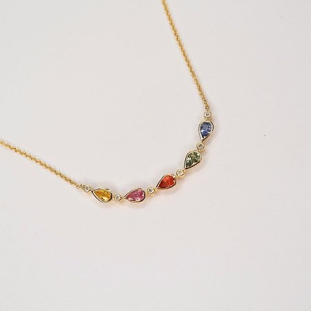 Necklace with Natural Sapphires