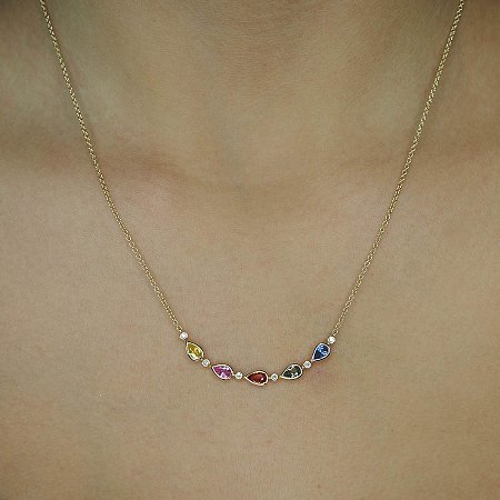Necklace with Natural Sapphires