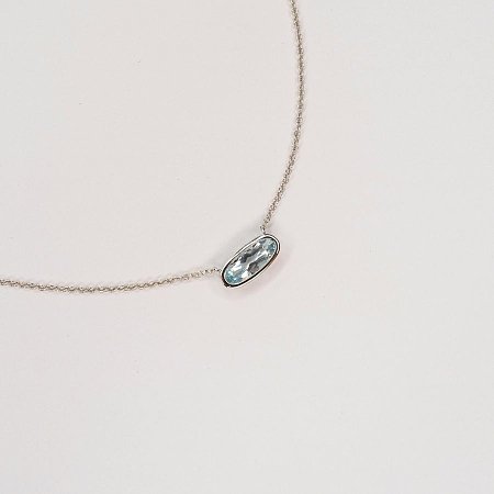 Necklace with Natural Aquamarine