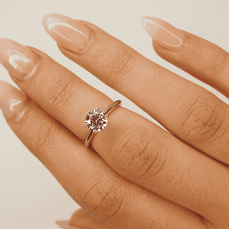 Tulip 1.01ct Round IGI LG Petal Engagement Ring