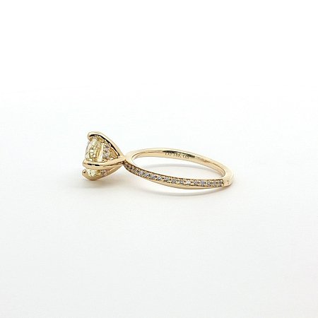 Ariel Side Stones Ring with Yellow IGI & White LG Diamonds 2.75cts Total Weight