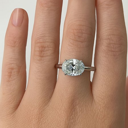 Rene Side Stones Ring with IGI LG Diamonds 2.65cts Total Weight