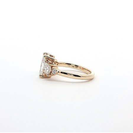 Calista 3 Stones Ring with IGI LG Diamonds 3.2cts Total Weight