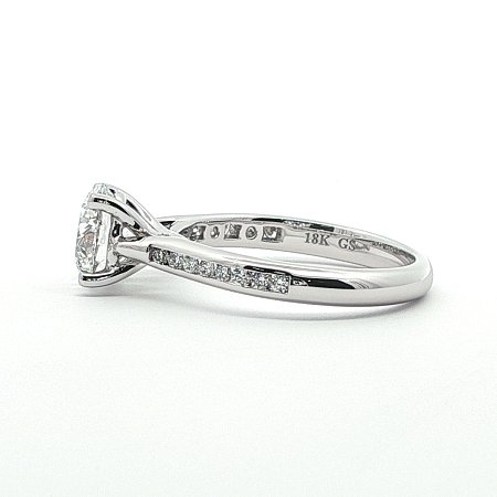 Dalia Side Stones Engagement Ring with IGI LG Diamond 1.7cts Total Weight