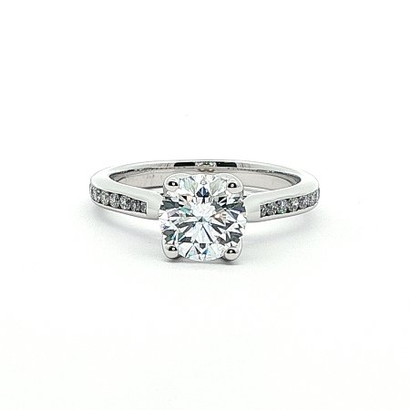 Tulip Engagement Ring with IGI LG Diamond 1.01cts Total Weight