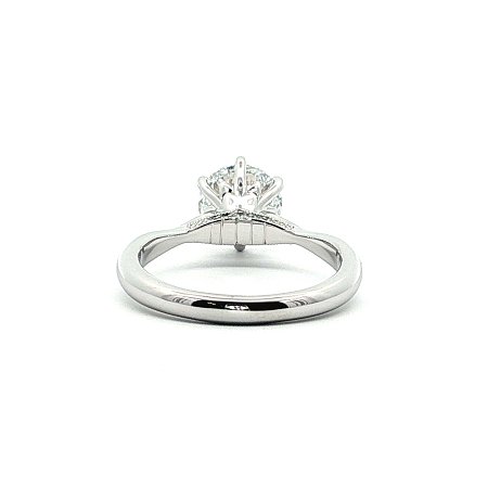 Tulip Petal Engagement Ring with IGI LG Diamond 1.69ct Total Weight