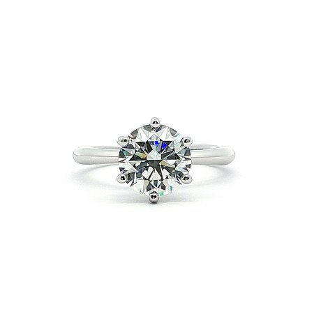 Tulip Petal Engagement Ring with IGI LG Diamond 2.01ct Total Weight