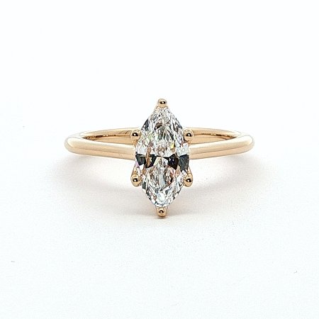Tulip Engagement Ring with IGI LG Diamonds 1.01ct Total Weight