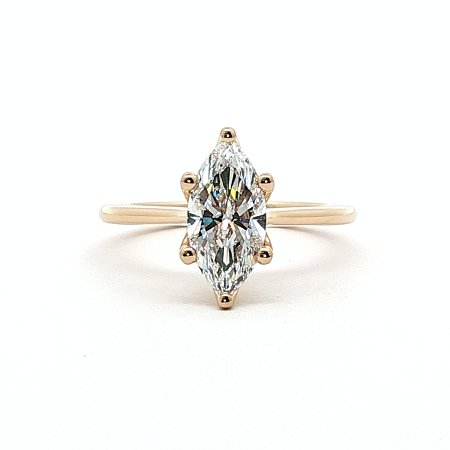Tulip Engagement Ring with IGI LG Diamonds 1.3ct Total Weight
