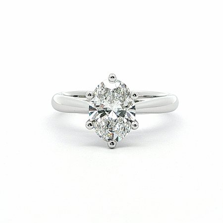 Cathedral Engagement Ring with IGI LG Diamonds 1.54ct Total Weight
