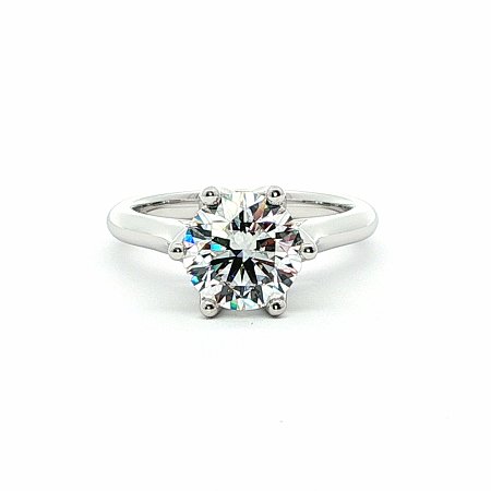 Tulip Engagement Ring with IGI LG Diamonds 2.07ct Total Weight