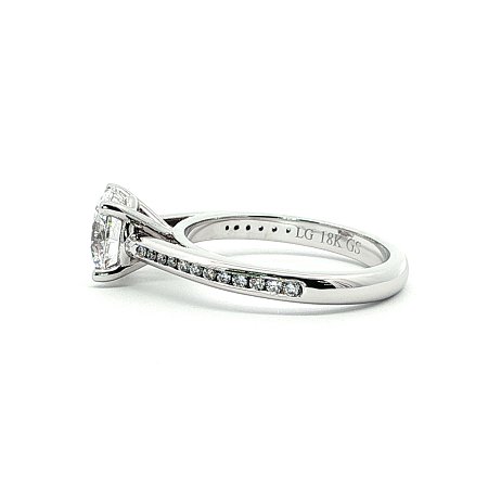 Cathedral Engagement Ring with IGI LG Diamonds 1.53ct Total Weight