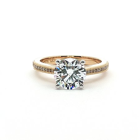 Cathedral Engagement Ring with IGI LG Diamonds 1.72ct Total Weight