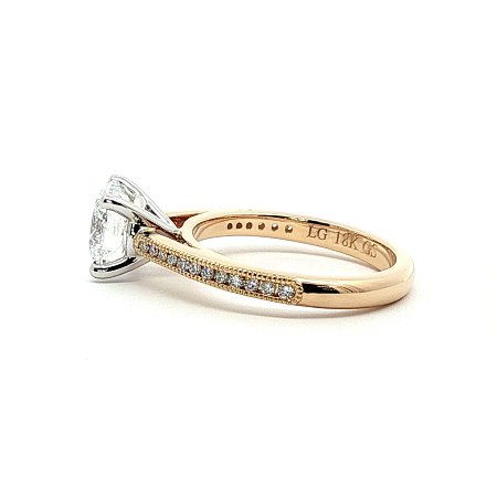 Cathedral Engagement Ring with IGI LG Diamonds 1.72ct Total Weight