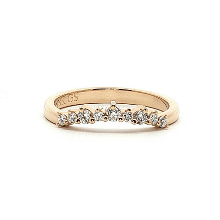 Cluster Wedding Ring with LG Diamonds 0.17ct Total Weight