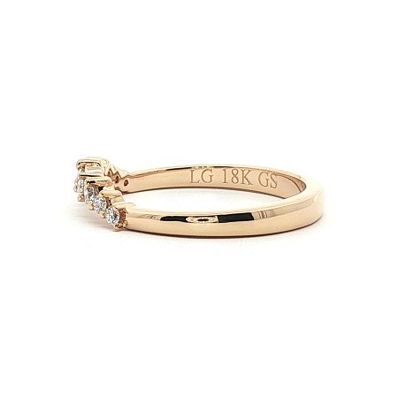 Cluster Wedding Ring with LG Diamonds 0.17ct Total Weight