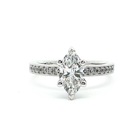 Rene Engagement Ring with IGI LG Diamonds 1ct Total Weight