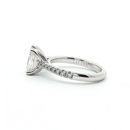 Tulip Engagement Ring with IGI LG Diamonds 1.06ct Total Weight