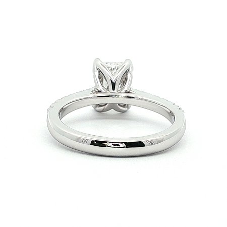 Tulip Engagement Ring with IGI LG Diamonds 1.06ct Total Weight