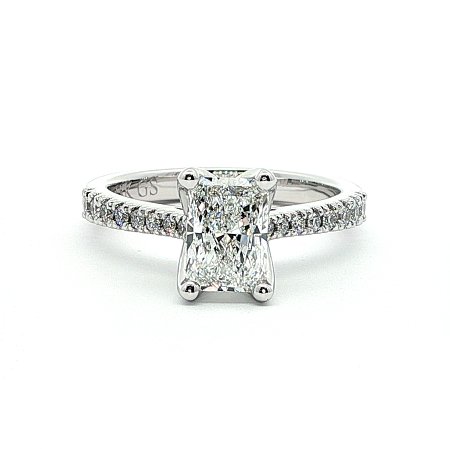 Tulip Engagement Ring with IGI LG Diamonds 1.06ct Total Weight