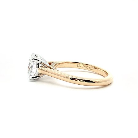 Cathedral Engagement Ring with IGI LG Diamonds 1.54ct Total Weight