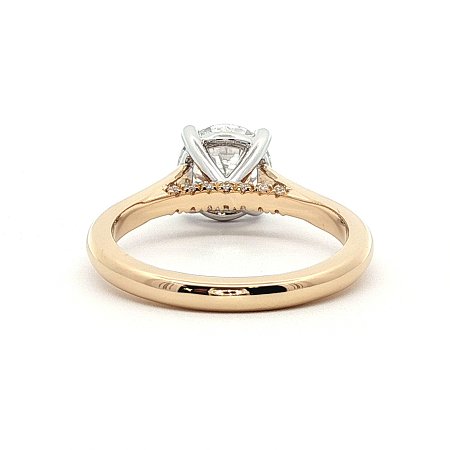Cathedral Engagement Ring with IGI LG Diamonds 1.54ct Total Weight