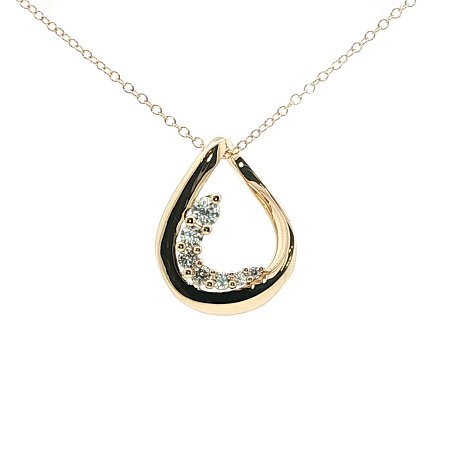 Diamond Necklace with Natural Diamonds 0.22ct Total Weight