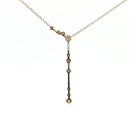 Diamond Drop Necklace with Natural Diamonds 0.26ct Total Weight