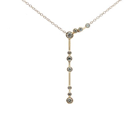 Diamond Drop Necklace with Natural Diamonds 0.26ct Total Weight