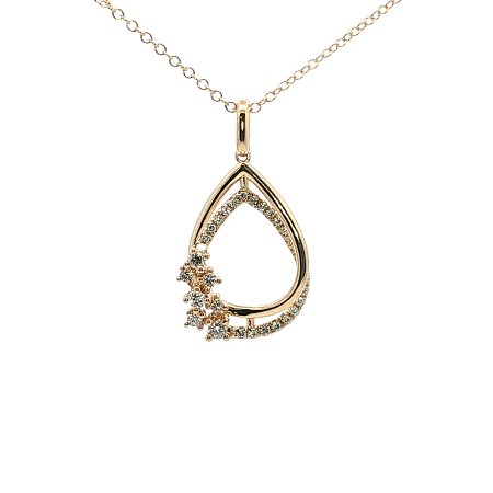 Diamond Drop Necklace with Natural Diamonds 0.20ct Total Weight