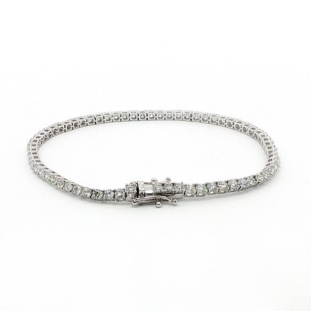 Tennis Bracelet with Round Natural Diamonds 4cts Total Weight