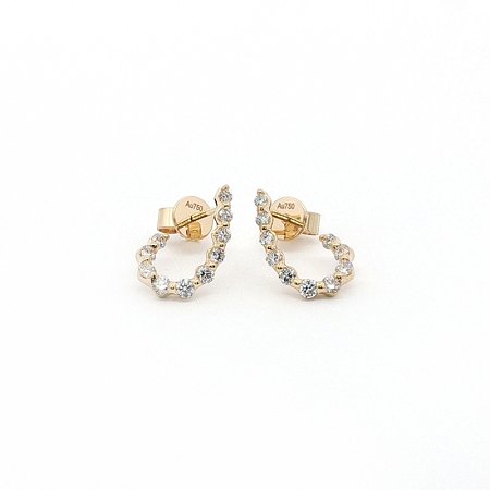 Round Lab Grown Diamond Stud Earrings 0.684ct Total Weight