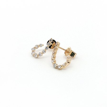 Round Lab Grown Diamond Stud Earrings 0.684ct Total Weight
