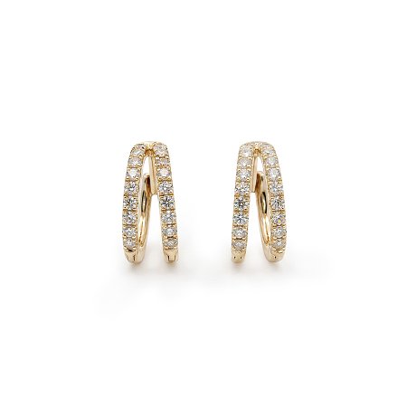 Round Lab Grown Diamond Hoop Earrings 0.18ct Total Weight