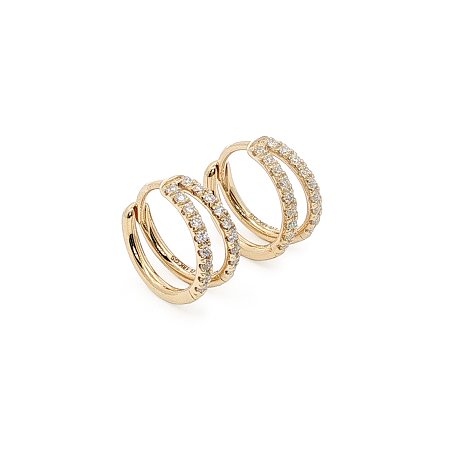 Round Lab Grown Diamond Hoop Earrings 0.18ct Total Weight