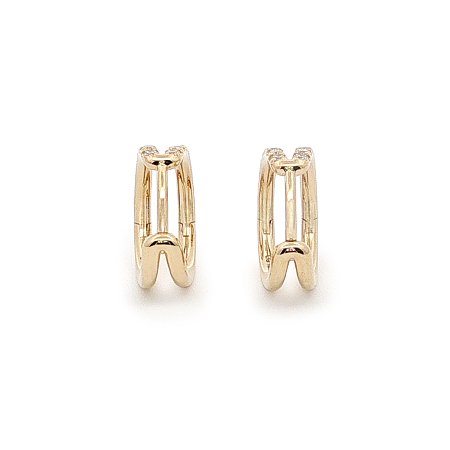 Round Lab Grown Diamond Hoop Earrings 0.18ct Total Weight